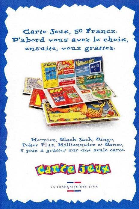 Ticket à gratter très rare - Carte Jeux FDJ