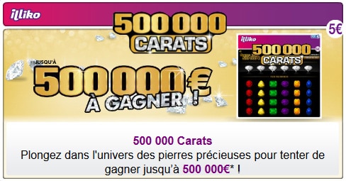 Jeu de grattage 500000 carats française des jeux