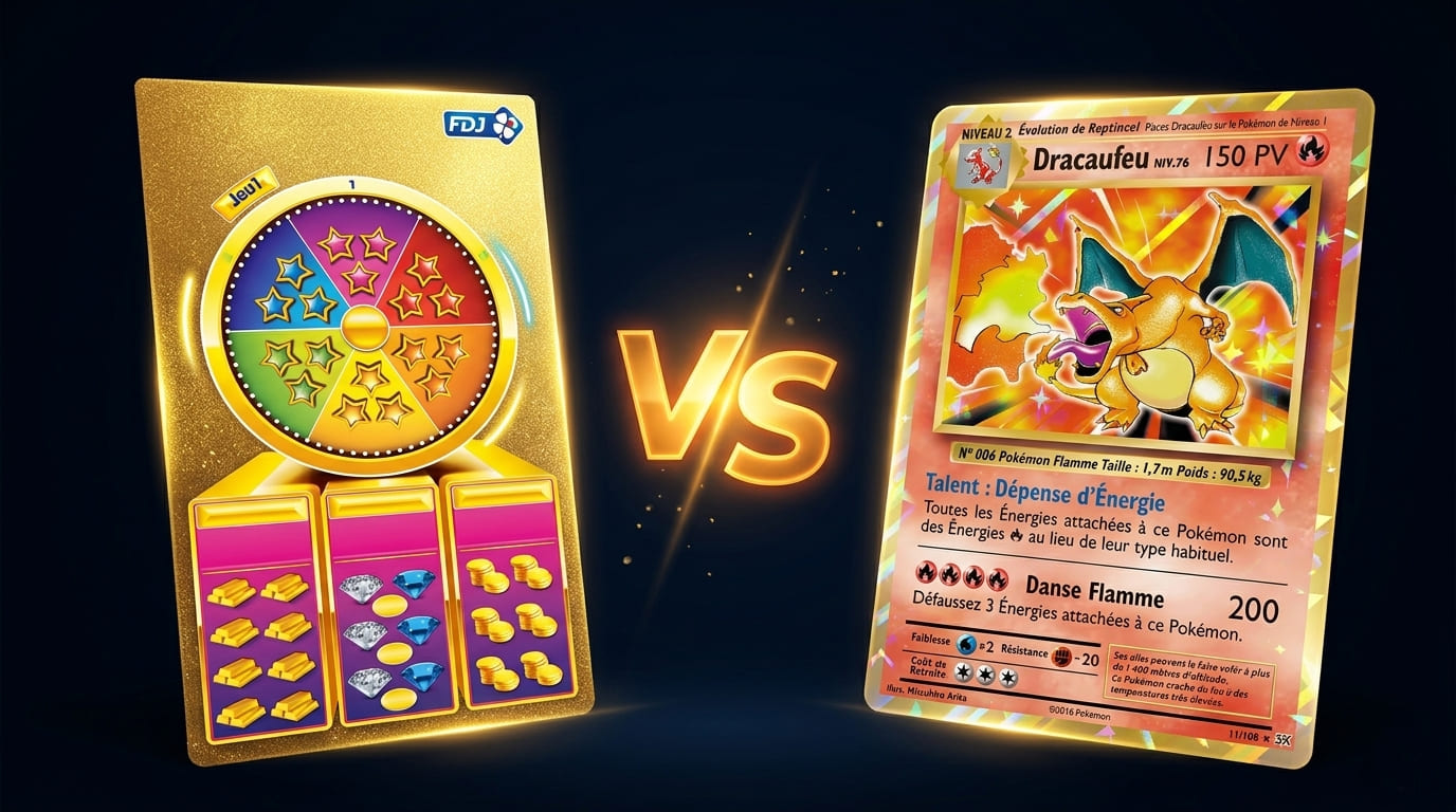 100 € de tickets à gratter vs 100 € de boosters Pokémon : lequel est vraiment rentable ?